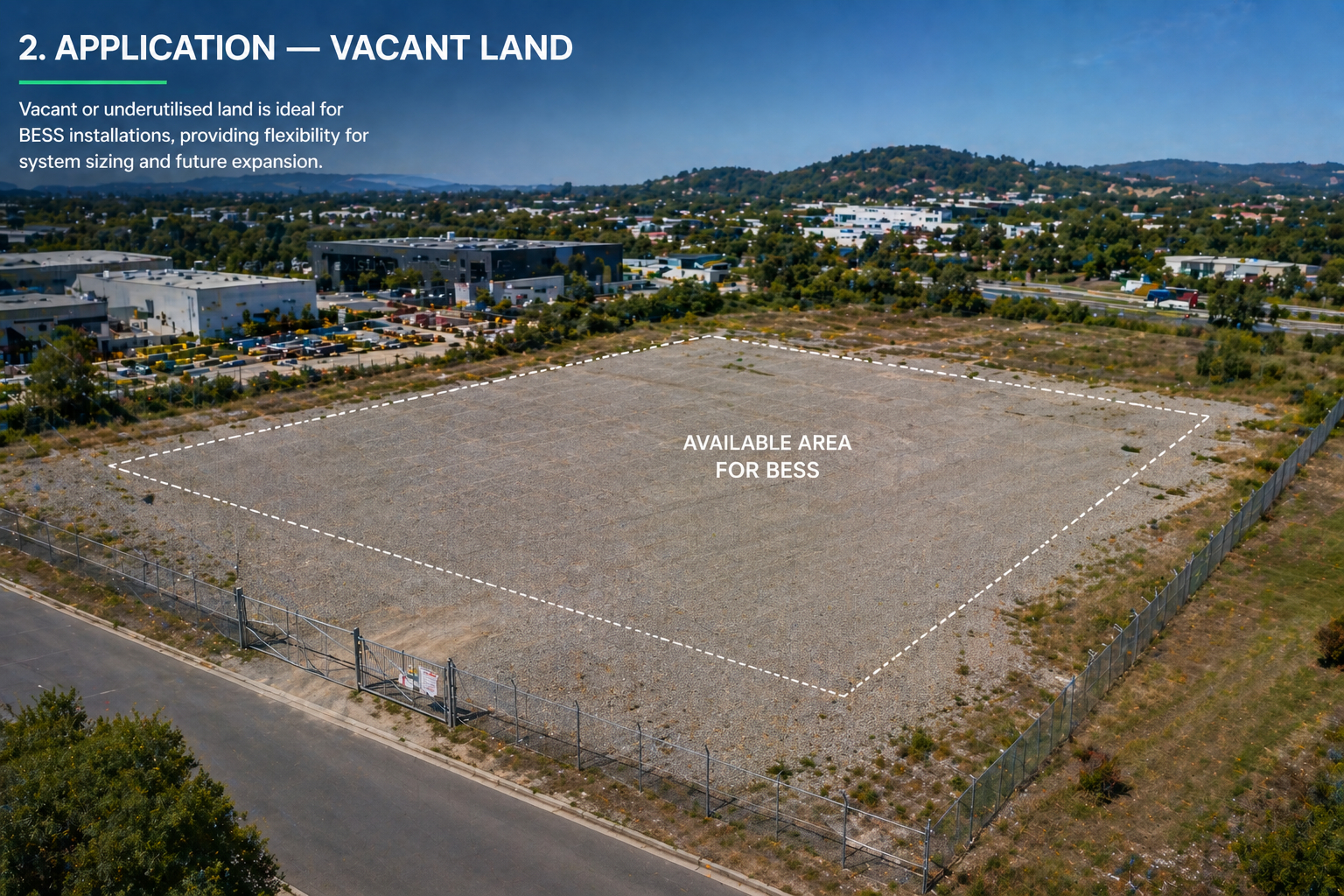 Solar farm on rural land