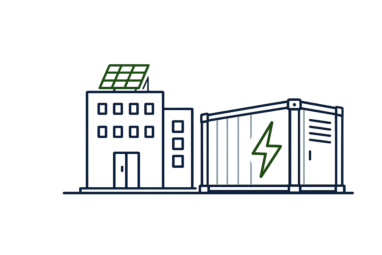 Commercial and industrial PV and BESS icon