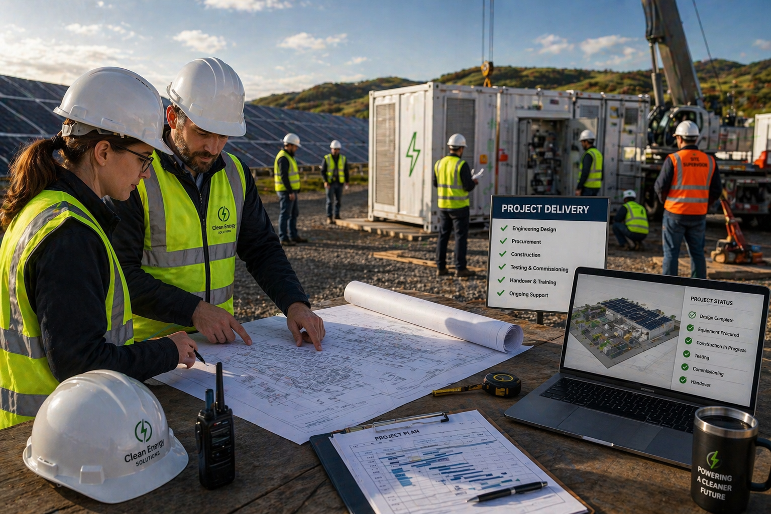 Engineering and project delivery for solar and BESS project