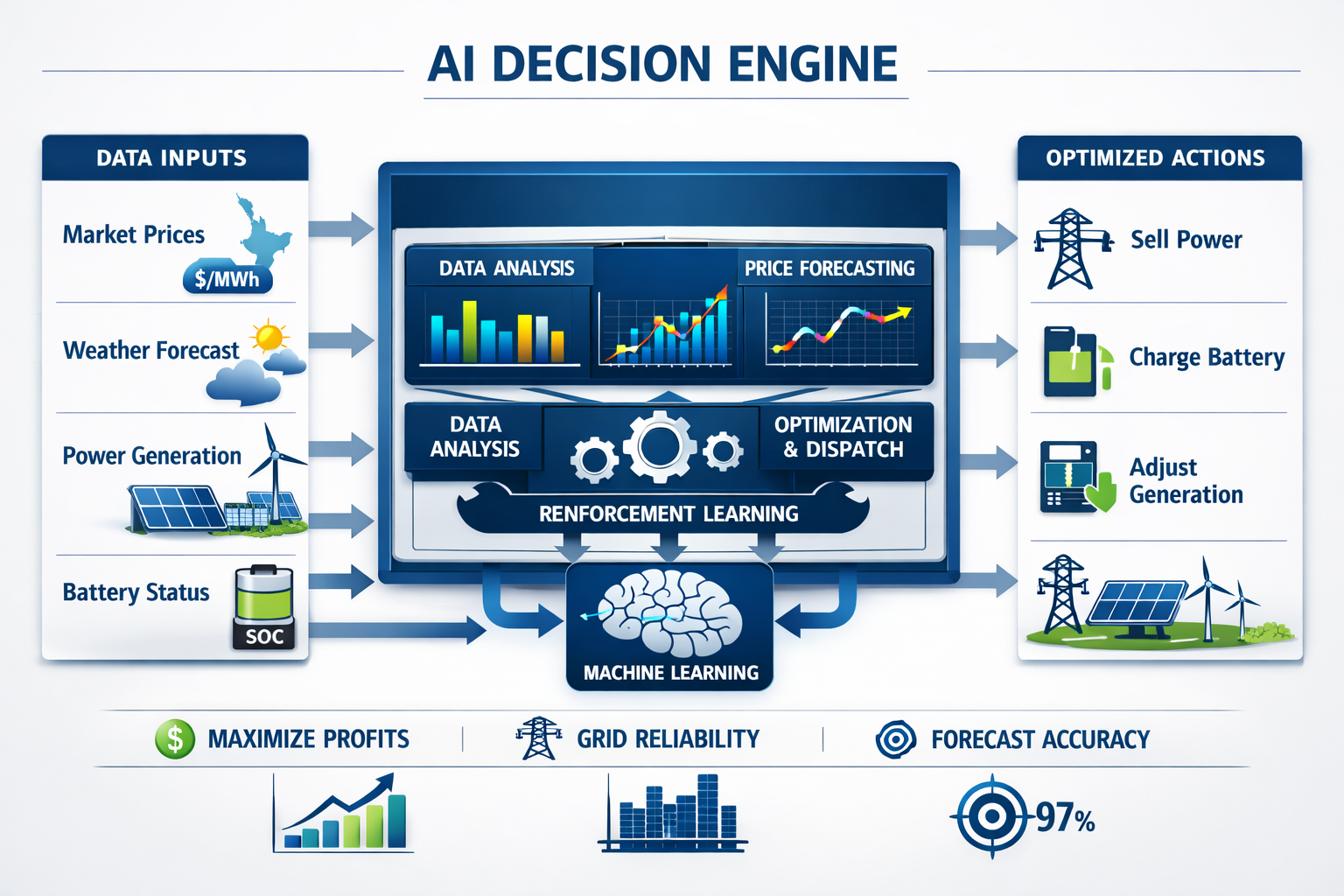 AI energy optimisation and energy trading system