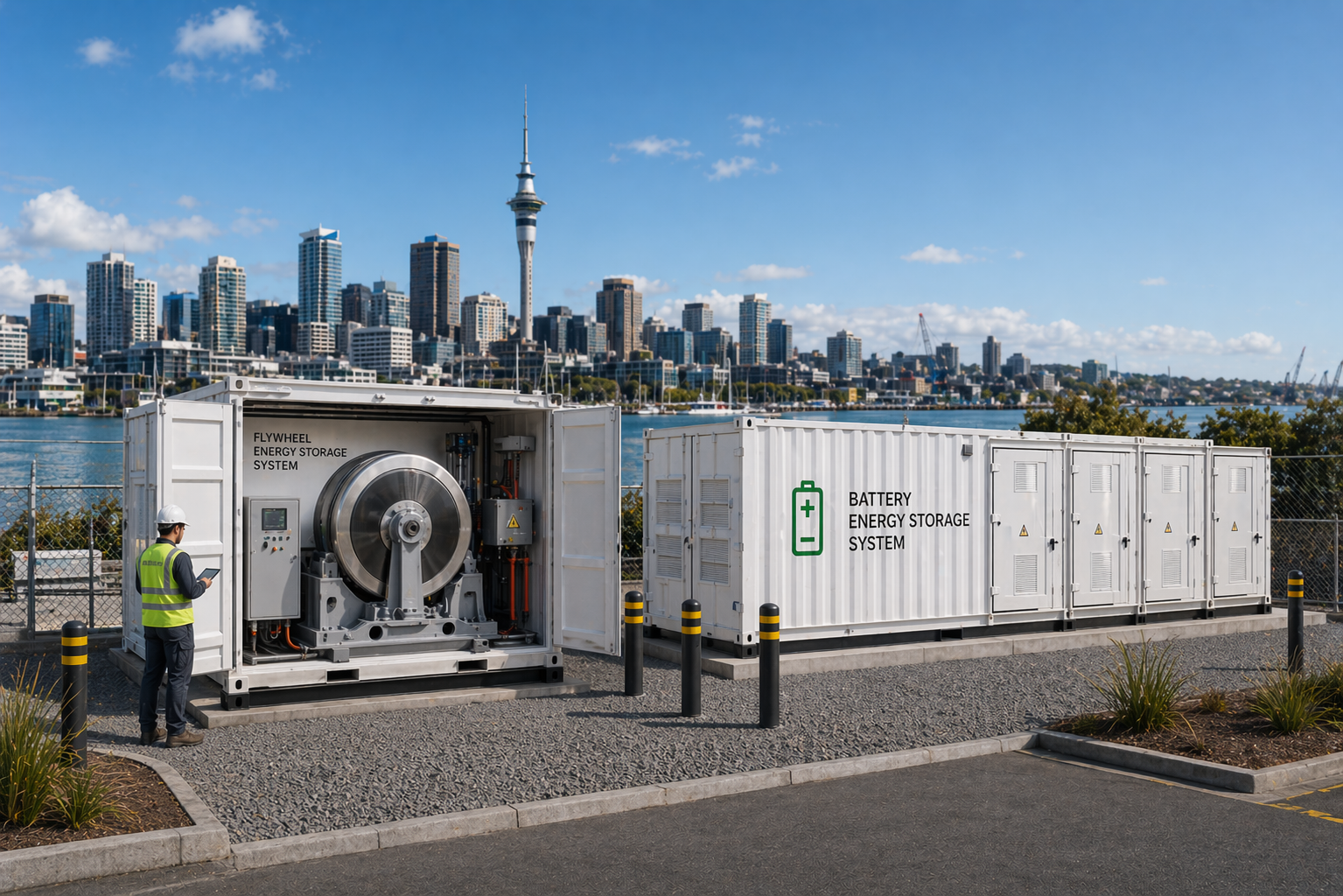 Flywheel and BESS system